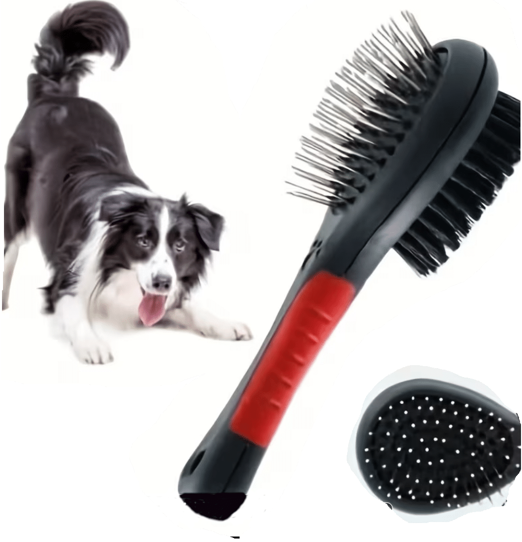 Zweiseitige Fellbürste für Hunde & Katzen - Oval